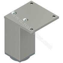 Nábytk.noha N 45X45 B s rektifikaciou, Inox