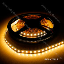 LED PAS 24V 2835 IP20, 120LED/m, š-8mm, L-5m,(1m=24W)18-20 LM, biela teplá/TOP