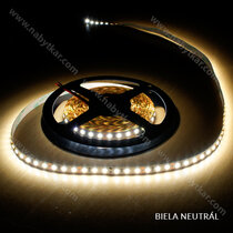 LED PAS 2835 IP20, 60LED/m 12V, š-8mm, L-5m,(1m=12W)18-20 LM, biela neutrál/TOP