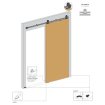 Zostava LOFT ART bez regulácie - 1 dverová na 100 kg + 2m kolaj /Laguna