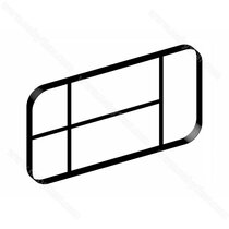Rám na zrkadlo 500 x 900 mm čierny / Gamet