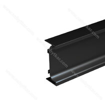 Gripless profil typ- "C" na LED pás,  L-3,5m čierne c-35