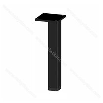 Nábytková noha NS45-18x18x120 mm-L2 s reguláciou, čierna / Gamet 