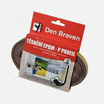 Tesniaci profil- P 9x5,5x6m hnedý EPDM (Mappy) / Den Br.