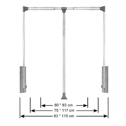 Sklopný vešiak 60-83cm