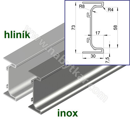 Gripless profil typ- "C"  L-3,5m