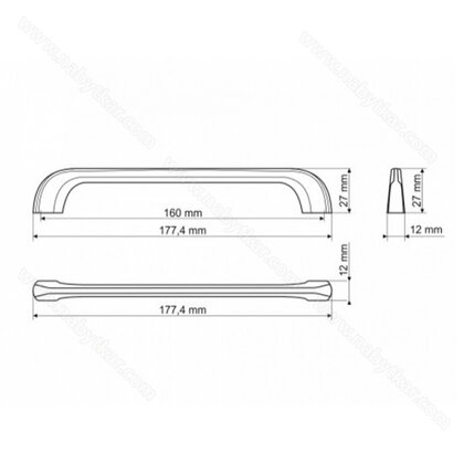 Madlo UU05-160mm inox / Gamet