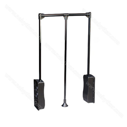 Sklopný vešiak 83-115cm, mat.chróm-hnedá mokka / Iron line