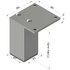 Nábytk.noha N 45X45B, Inox / Zobal