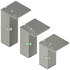 Nábytk.noha N 45X45B, Inox / Zobal