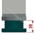 Stol.noha 60x60 s reguláciou, Inox