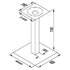 Centrálna noha barová - HD271 - 450x450x730 mm,(15 kg) čierna