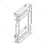 VARIANT MULTI košík bočný bez výsuvu, cargo mini 150 L-450 mm, chróm /Rejs