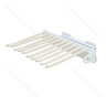 Výsuvný vešiak bočný na nohavice, biely 