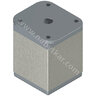 Nábytk. noha NA6 40x40 h- 55, Inox